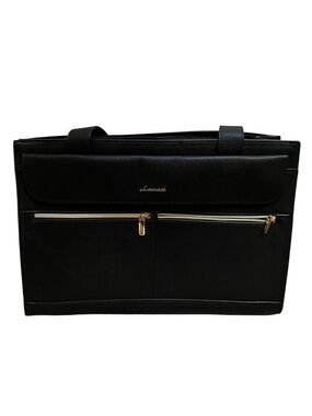 LOVEVOOK Handbag Leather Shoulder Bag Black Gold